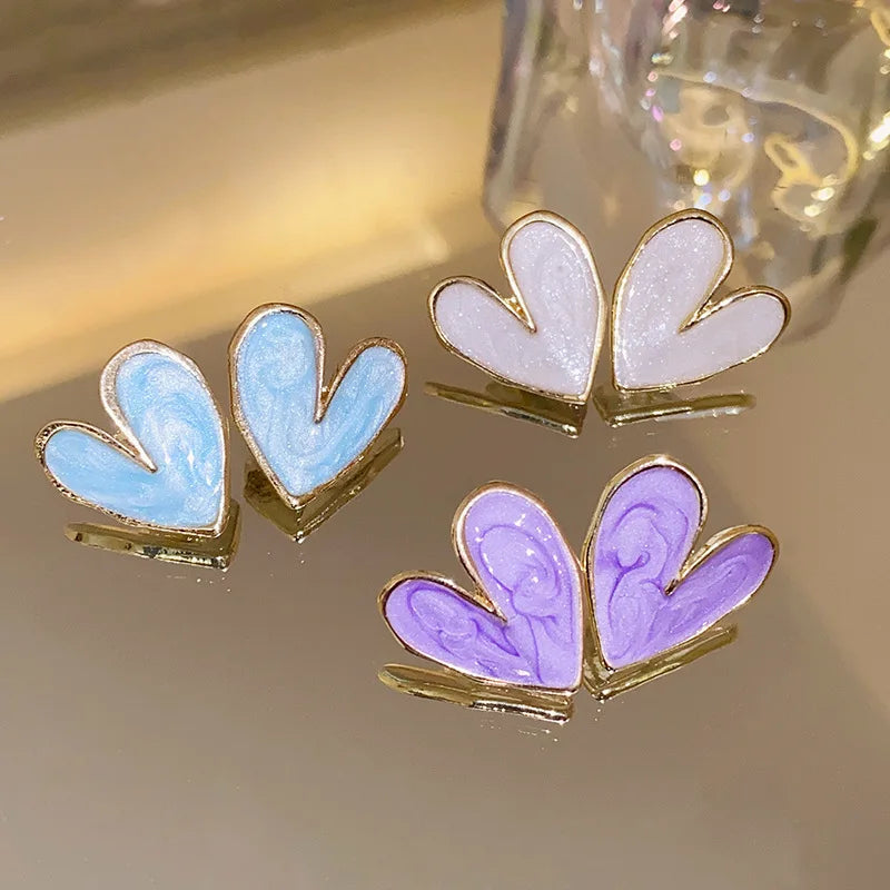 New Fashion love Heart Pearl Earrings for Women Sweet Elegant Temperament Drop Earring Trend Jewelry Accessories