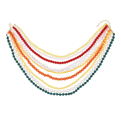 Multi level design, women's necklace, pearl layering, high-end feel, suitable for women, full of sexiness