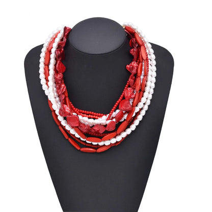 Multi level design, women's necklace, pearl layering, high-end feel, suitable for women, full of sexiness