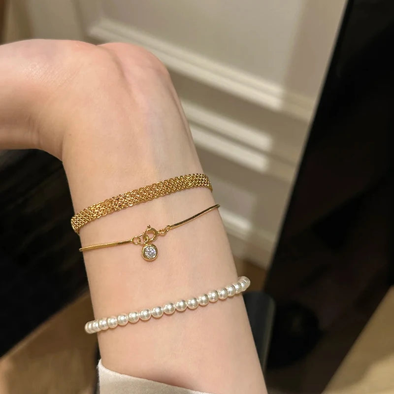 New 925 Sterling Silver Bracelet Simple Style Charming Woman Bracelet Birthday Party Gift for Friends Fashion Exquisite Jewelry