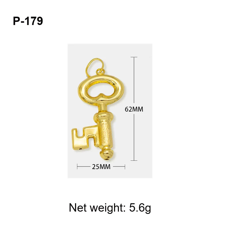 Pendant with Necklace For Women Men 24k Gold Plated Copper 33 Designs Wholesale Fashion Jewelry For Daily Wear Anniversary