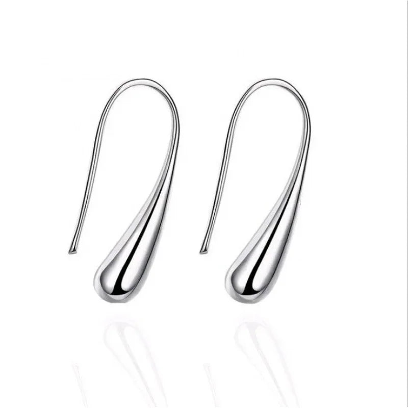 Fashion Teardrop Jewelry Set for Women Simple Ring Necklace Bracelet Earrings Four-piece Set Suitable for Engagement Jewelry