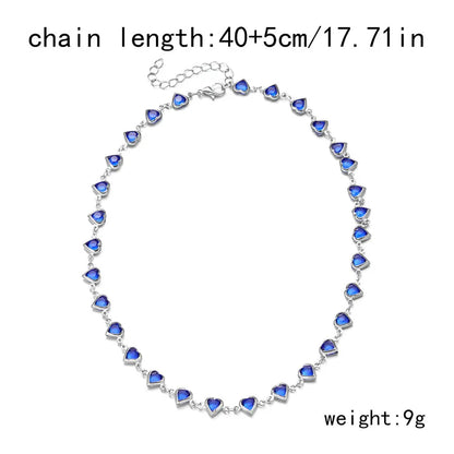 Exquisite Boho Candy Color Heart Shaped Crystal Bracelet for Women Fashion Charm Zircon Butterfly Pearl Metal Chain Bracelets