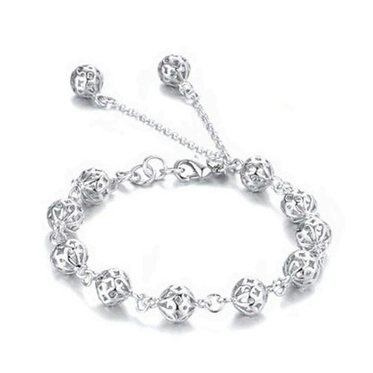 100% 925 Sterling silver Beautiful bracelets noble top pretty fashion Wedding Party cute lady nice Ball women bracelet jewelry