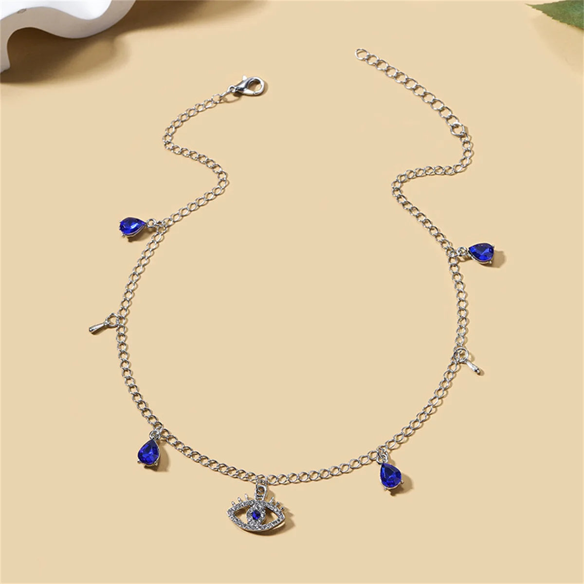Fashion Evil Eye Necklace For Women Minimalist Classic Turkish Blue Eyes Pendant Choker Fatima Hand Clavicle Chain Lucky Jewelry