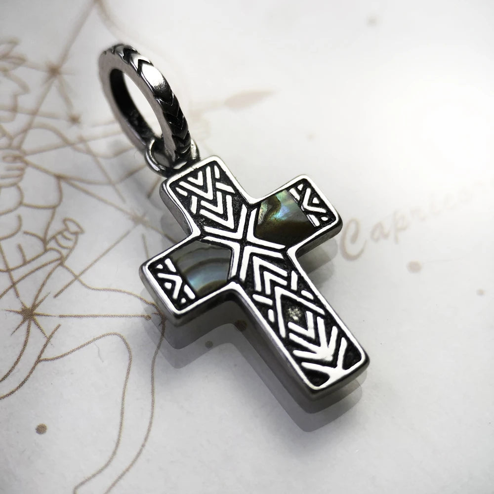 Pendant Black Love Knot Maori Cross Tooth Diver Fashion Rebel Street Jewelry Europe Bijoux Accessories Gift For Men Woman