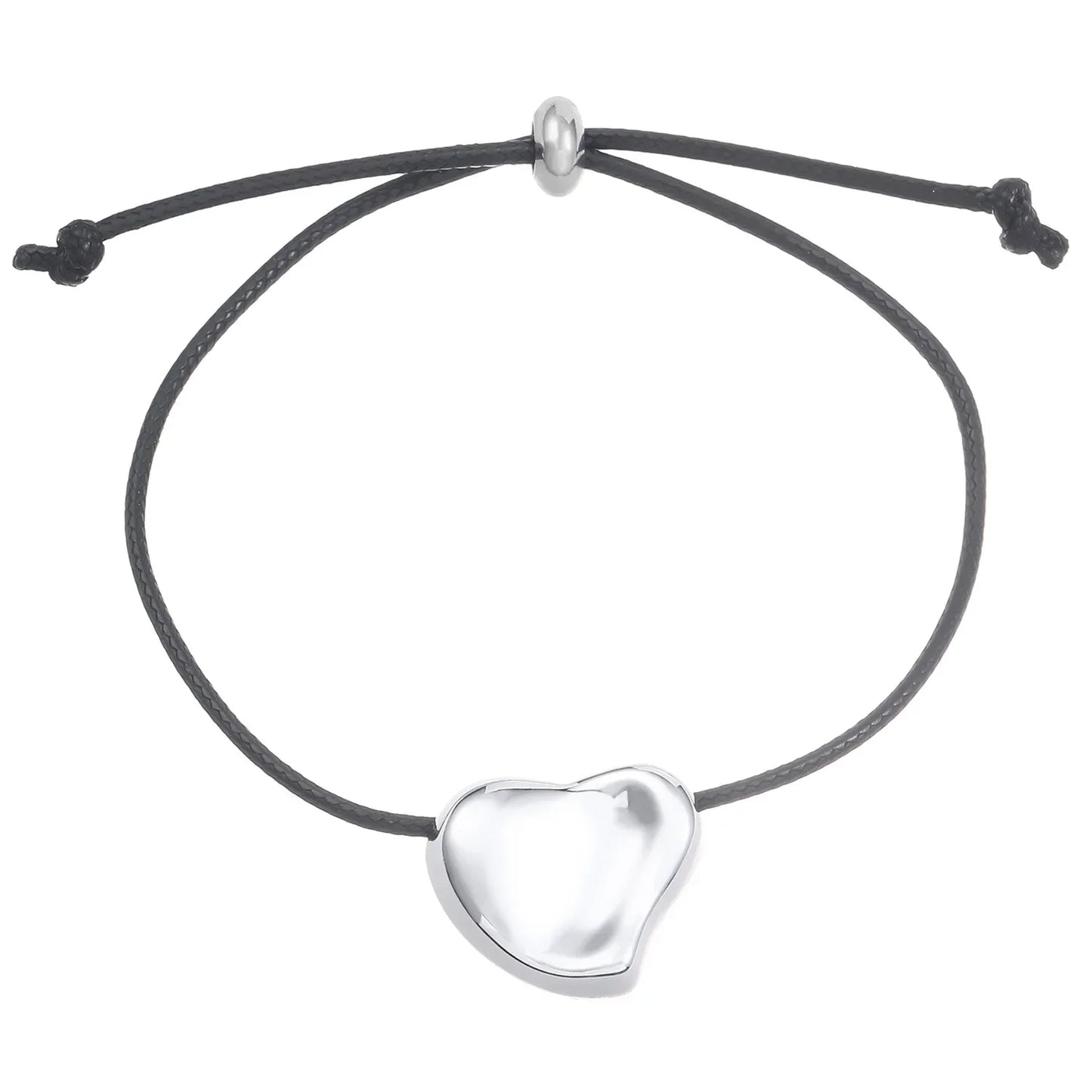 LATS Simple geometry Irregular ball love Heart-shaped knotted rope Necklace for women girl premium adjustable Necklaces Jewelry