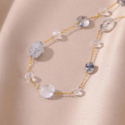 Anklets for Women Stainless Steel Stone Beaded Chain Anklet Summer Beach Accessories Boho Leg Bracelets Jewelry Tobilleras Mujer