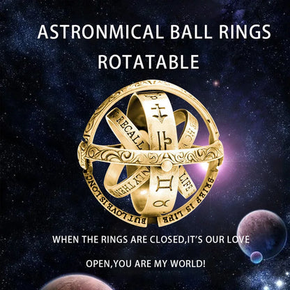 Astronomical B All Rings For Women Men Creative Complex Rotating Cosmic Finger Ring Jewelry 2024 Fashion Male Female Rings