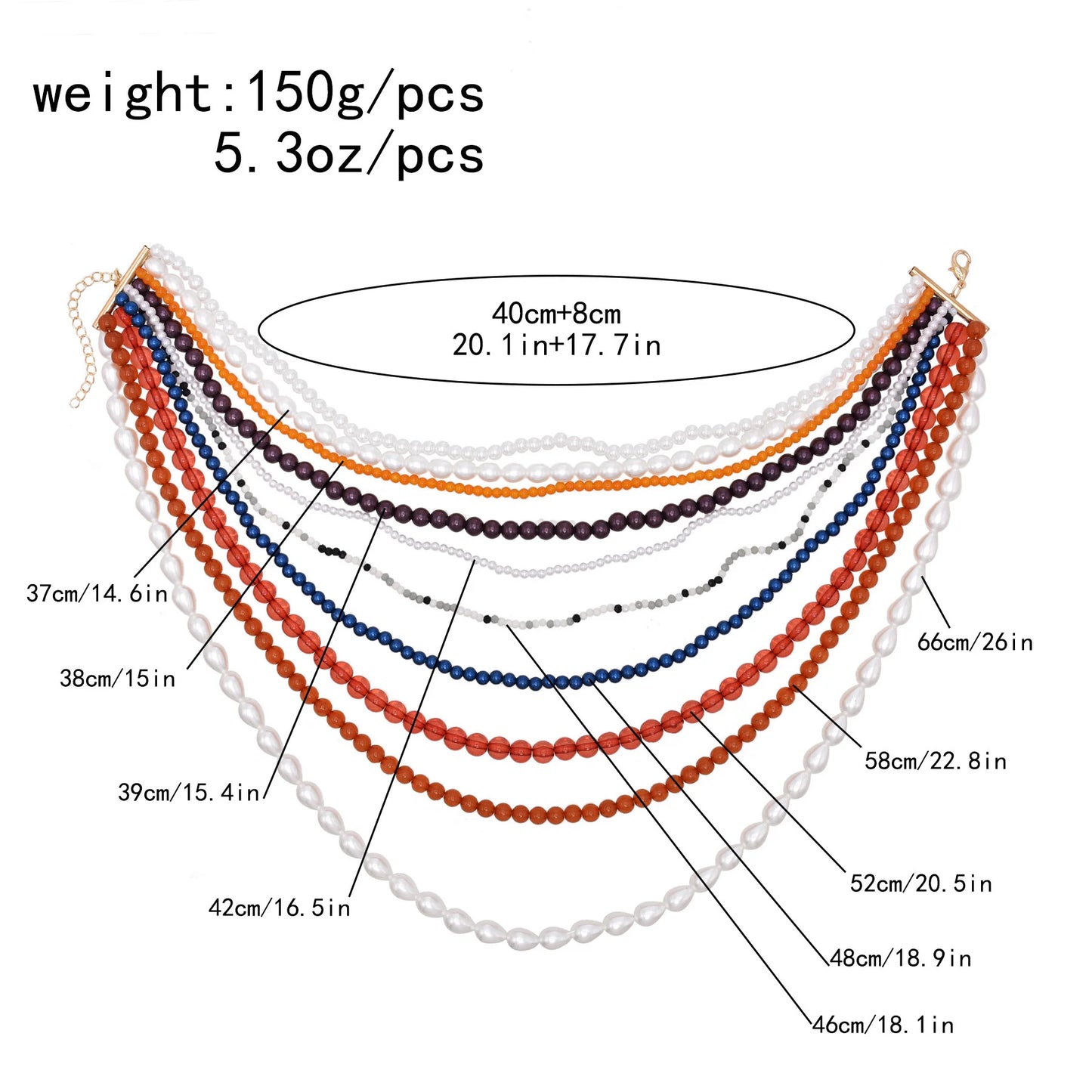 Multi level design, women's necklace, pearl layering, high-end feel, suitable for women, full of sexiness