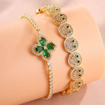 Exquisite Luxury Smiling Bracelet Suits For Fashionable Jewelry For Daily Travel, Activities, And Banquets