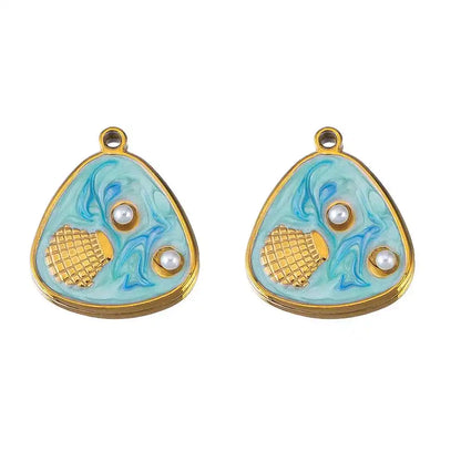 Stainless Steel Pendants Collection Cute Marine Style Pendants Various Earring Components DIY Necklace Jewelry Accessories