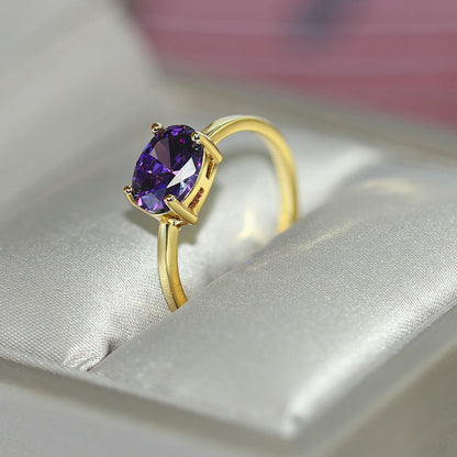 Wedding Engagement Rings For Women Jewellry For Female Gold Color Ring With Stone Women' Ring Dating Jewelry Wholesale R865