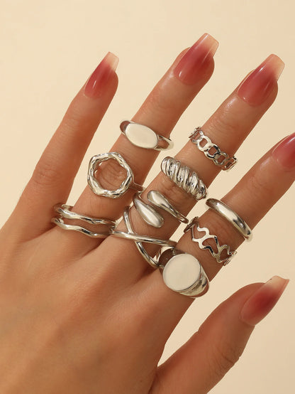 30 Pieces Of classic and Elegant Women's Stackable Rings, Fashionable And Exquisite, With Water Diamonds And Gold, Are Everyday
