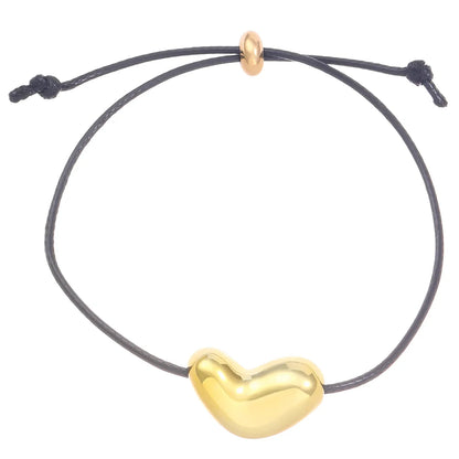 LATS Simple geometry Irregular ball love Heart-shaped knotted rope Necklace for women girl premium adjustable Necklaces Jewelry