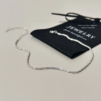925 Sterling Silver Light Luxury High Quality Anklet for Women Korean Exquisite Elegant Summer Foot Accessories
