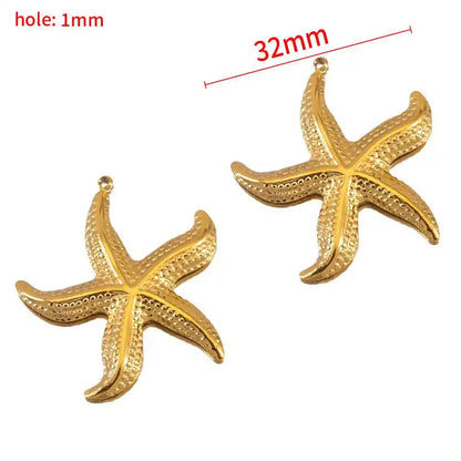 Stainless Steel Pendants Collection Cute Marine Style Pendants Various Earring Components DIY Necklace Jewelry Accessories