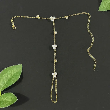 Crystal bracelets for women, simple fine chain finger bracelets, jewelry accessories, gifts