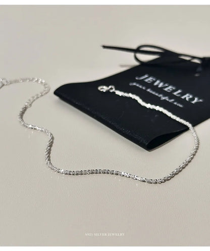 925 Sterling Silver Light Luxury High Quality Anklet for Women Korean Exquisite Elegant Summer Foot Accessories