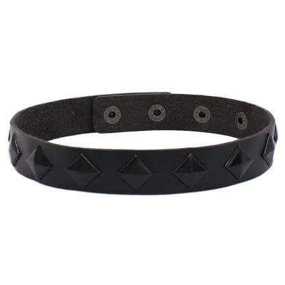 New Black Women Punk PU Leather Square Rivets Choker Collar Necklace Hip Hop Female Girls Party Jewelry 2022 Neck Accessories
