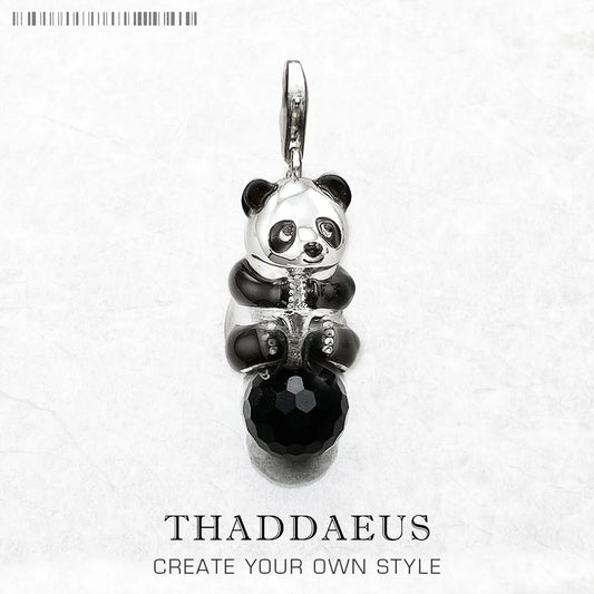 Pendant Panda With Crystal 925 Sterling Silver Cute Jewelry Europe Style Accessories Gift For Women Men