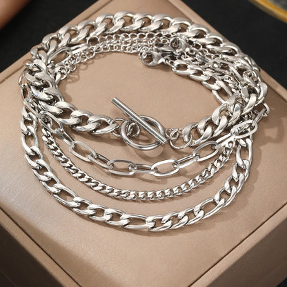 Stainless Steel Bracelet Set High-end Atmosphere Multi Bracelet Set Fashion Bracelet For Women Jewelry Gifts with a Difference