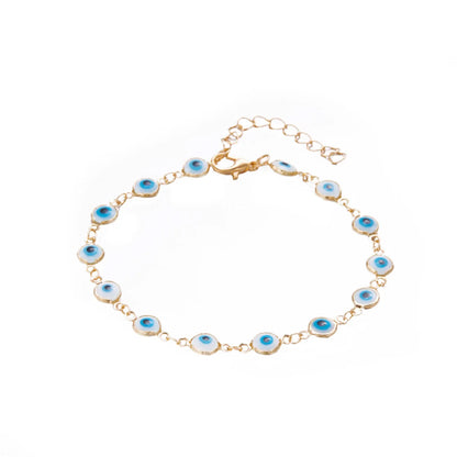 Bohemian Colorful Turkish Eyes Anklets For Women Creative Classic Lucky Evil Blue Eyes Ankle Bracelets Summer Beach Leg Jewelry