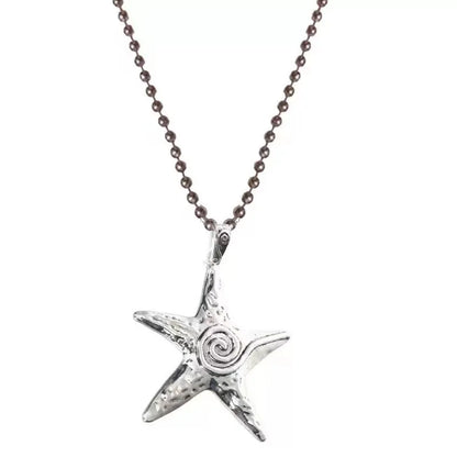 LATS Starfish Pendant Necklace Female Niche Retro Sweet Cool Spicy Girl Style Subculture Ins Starry Starfish Collarbone Chain