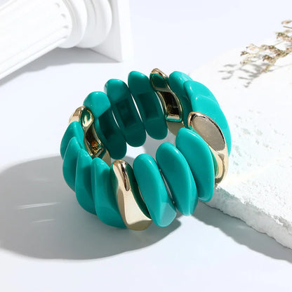 Wedding Wide Bracelet for Girls Charm Resin Bracelets Bangles For Women Luxury High Quality Fashion Jewelry Elastic Party Gifts