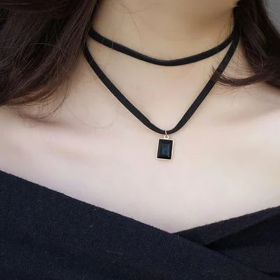 Black Velvet Choker Necklace For Women Vintage Black Star Sexy Lace Necklaces with Pendants Gothic Girl Gifts Neck Jewelry