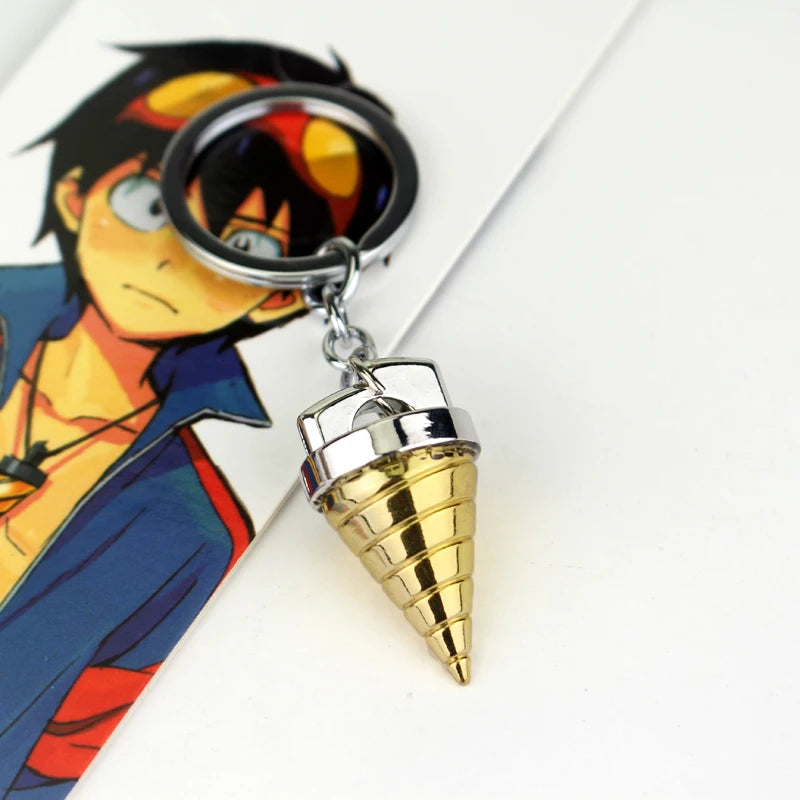 Cartoon Tengen Toppa Gurren Lagann Necklace Tengentoba Gulenlagan Core Drill Pendant Necklace Jewelry Accessories