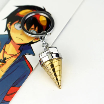 Cartoon Tengen Toppa Gurren Lagann Necklace Tengentoba Gulenlagan Core Drill Pendant Necklace Jewelry Accessories