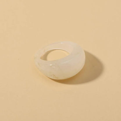 Colorful Transparent Acrylic Rings Set For Women Fashion Transparents Geometric Resin Finger Rings Female Party Jewelry Gift