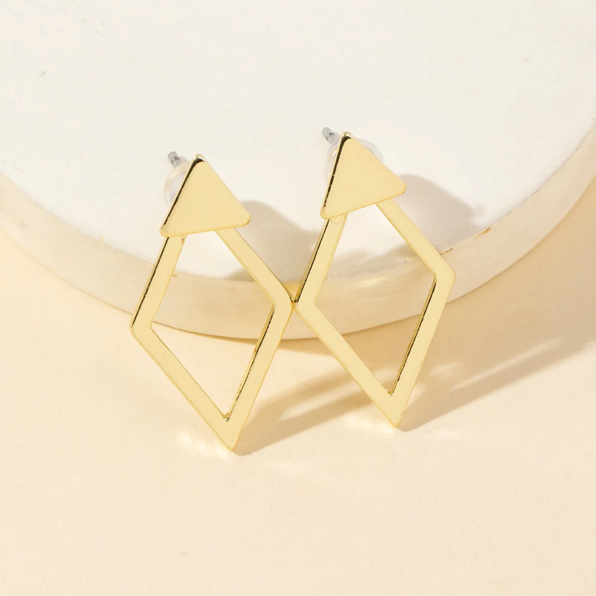 LATS Minimalist Geometric Square Detachable Triangles Stud Earrings for Women Fashion Jewelry Accessories Party Gifts