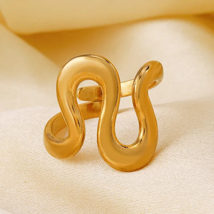 LATS Stainless Steel Gold Color Rings for Women Men 2024 Colorfast Popular Party Personalized Exaggerated Charms Jewelry Gifts