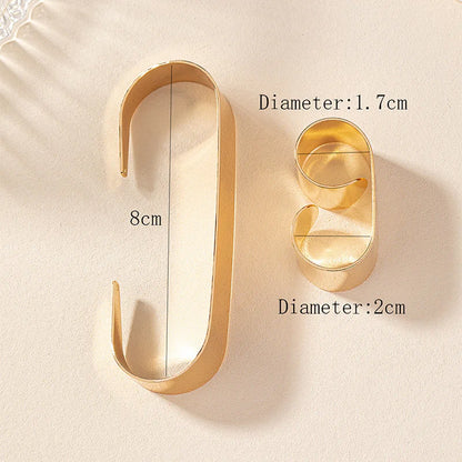 Geometric Bracelet Ring Set Women Girls Fashion Jewelry Hot Sale Party Gift 2023 New Style