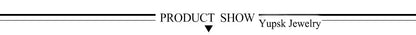 Yupsk New Green Crystal Zircon Five-leaf Flower Series Bracelet 316L Stainless Steel Open Bangle Bracelets Women Jewelry Gift