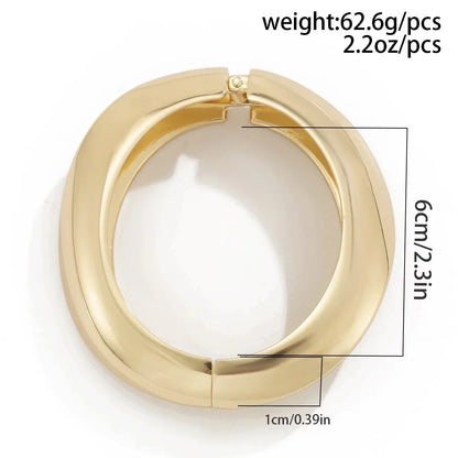 Bracelet for Women 2024 Design Sense Fashion Trend Metal Smooth Water Drop Hug Jewelry Pulseras Mujer Sterling Silver 925 Girl