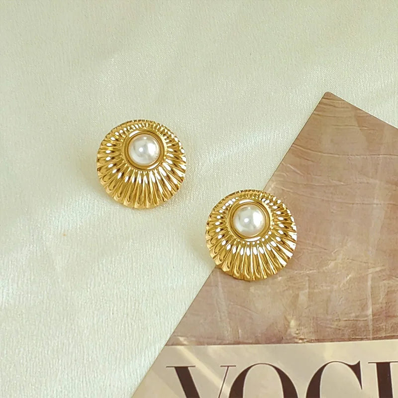 Stainless Steel Vintage Summer Starfish Stud Earrings For Women Simple fashion Star Shell Earrings Stud Ocean Party Jewelry Gift