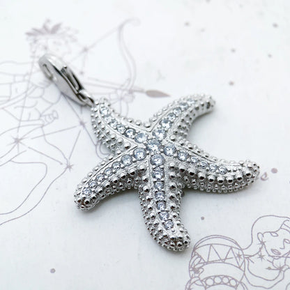 Pendants Starfish Pave,2019 Brand Glam Fashion Jewelry Europe Trendy 925 Sterling Silver Bijoux Accessories Gift For  Woman