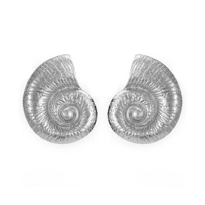 Snail Shell Shape Earrings Big Conch Stud Earrings for Women Bohemia Charm Summer Beach Choker Jewelry Holiday Accessories Gifts