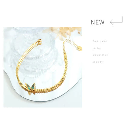 Anklets For Women Stainless Steel 18K Gold Plated High Quality No Tarnish Women's Ankle Bracelets Foot Chains Luxury Ankle Strap