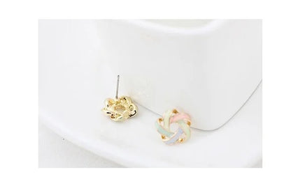 RAVIMOUR 2017 Enamel Pendientes Femme Fashion Gold Color Stud Earrings for Women Piercing Flower Brinco boucle d'oreille Bijoux