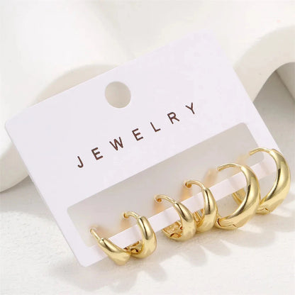 2pcs Stainless Steel Minimalist Huggie Hoop Earrings For Women Gold Color Tiny Round Circle 6/10/12mm Punk Unisex Rock Jewelry