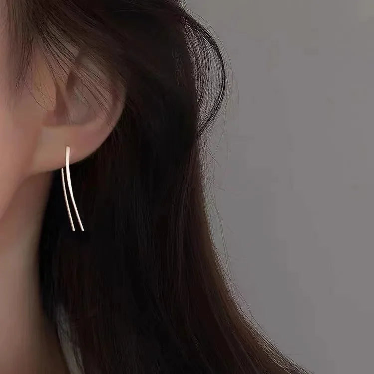 New Fashion Trend Unique Design Elegant Delicate Long Snake Bone Chain Tassel Earrings Women Jewelry Wedding Party Premium Gifts
