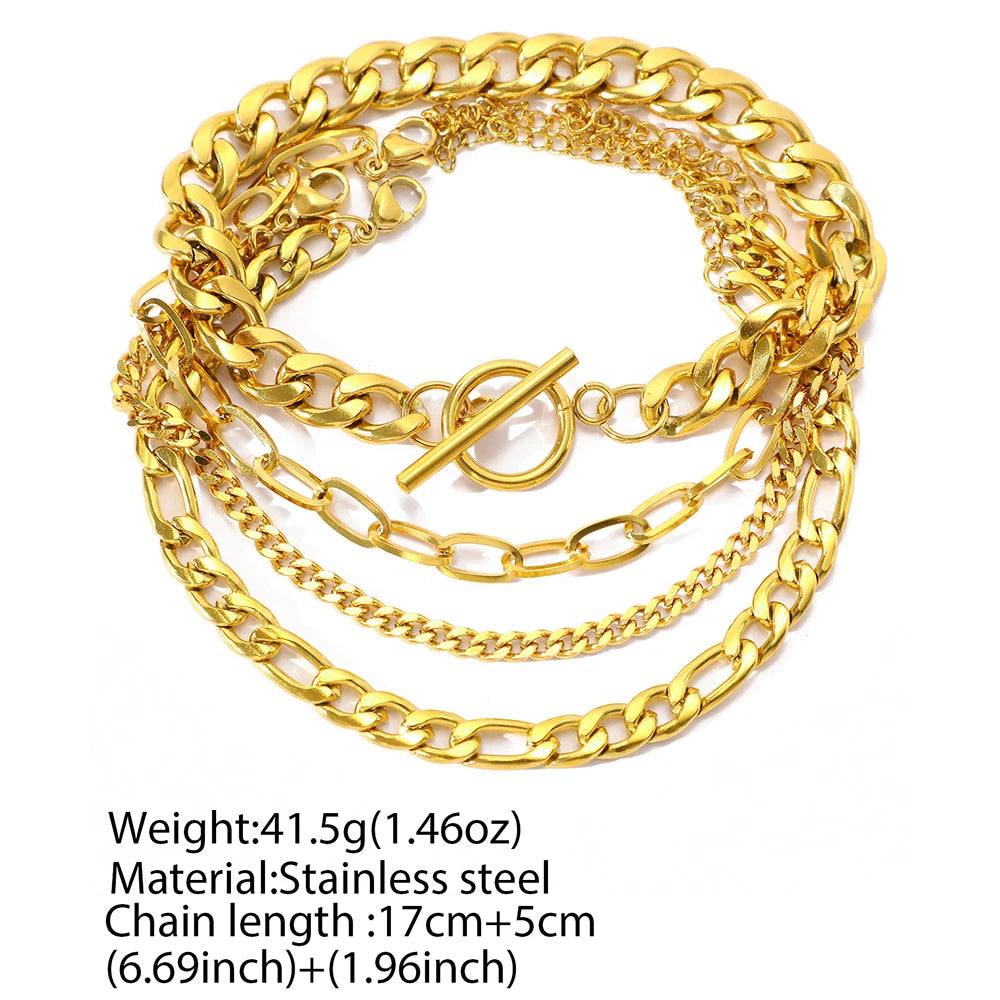 Stainless Steel Bracelet Set High-end Atmosphere Multi Bracelet Set Fashion Bracelet For Women Jewelry Gifts with a Difference