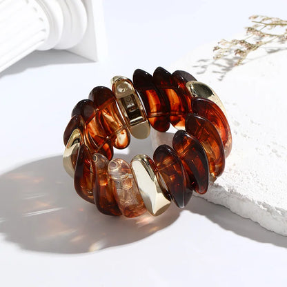 Wedding Wide Bracelet for Girls Charm Resin Bracelets Bangles For Women Luxury High Quality Fashion Jewelry Elastic Party Gifts