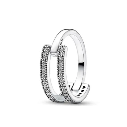 European Ring Rings 925 Sterling Silver Heart Bow Round Size 6789 For Women Men Jewelry Party Fashion Wedding