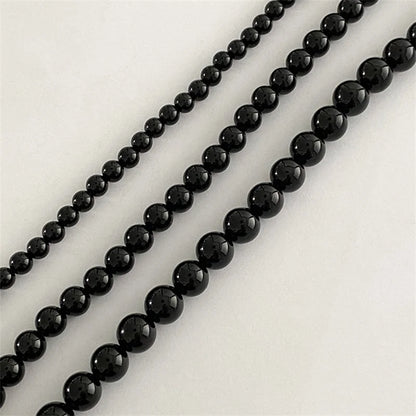 French Vintage Black Pearl Choker Simple Acrylic Beaded Chain Necklace For Women Jewelry Accessories Women's Gift