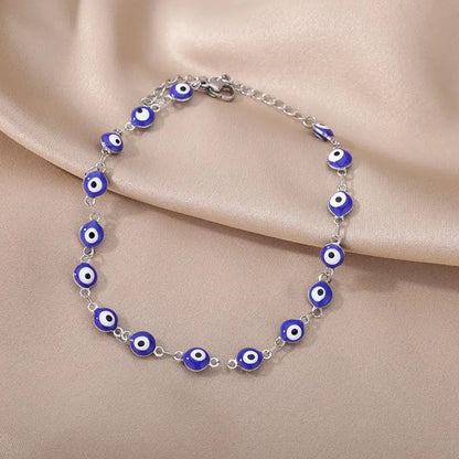 Anklets for Women Stainless Steel Stone Beaded Chain Anklet Summer Beach Accessories Boho Leg Bracelets Jewelry Tobilleras Mujer